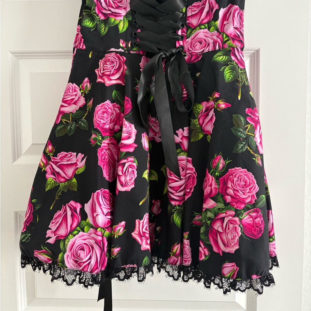 Sugar Thrillz Black & Pink Floral Mini Dress - Picture 12 of 15